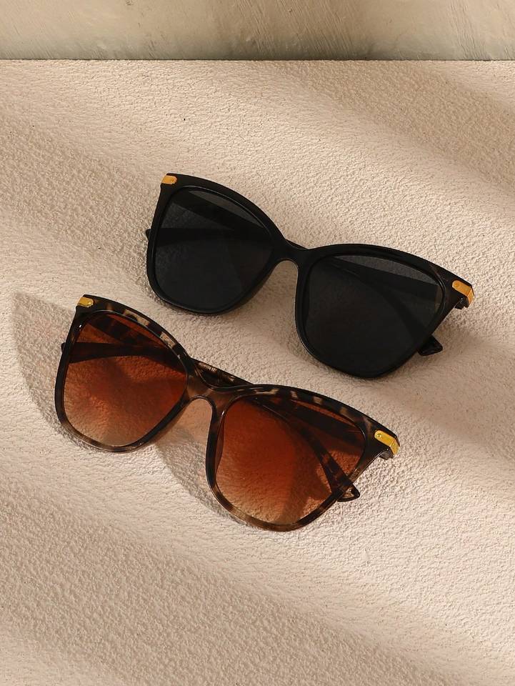 2/3 PCS Fashion Cool Cat Eye Plastic Frame Women Sunglasses For Men Daily Life Shades Eyewear Accessories.