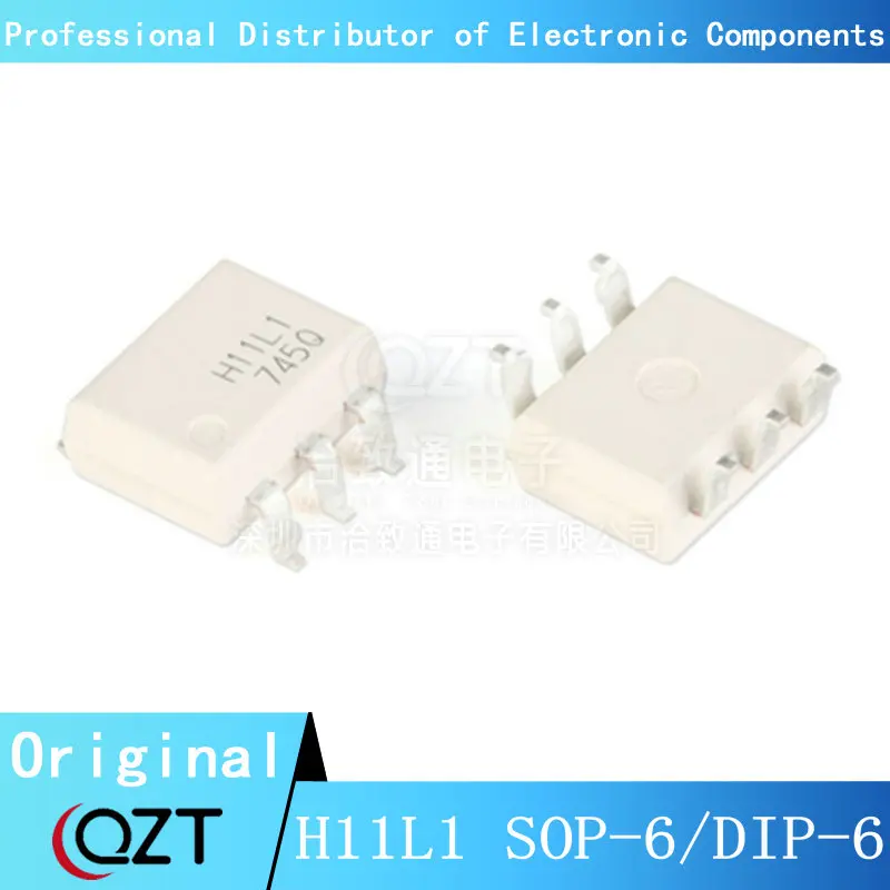 10pcs/lot H11L1 DIP-6 SOP-6 H11L1M Schmitt trigger output at a high speed chip New spot 10pcs new 74hc132d 653 hc132d quad 2 input and schmitt trigger chip soic 14 74hc132d integrated circuit