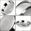 4/6PcsStainless Steel Cat Food Bowls -Whisker Fatigue Relief Dish,Shallow Wide Plates for Pet cats and dogs feed large tableware 3