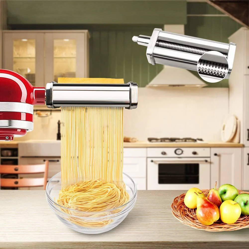 3 Piece For KitchenAid Pasta Roller Spaghetti Cutter Pressed