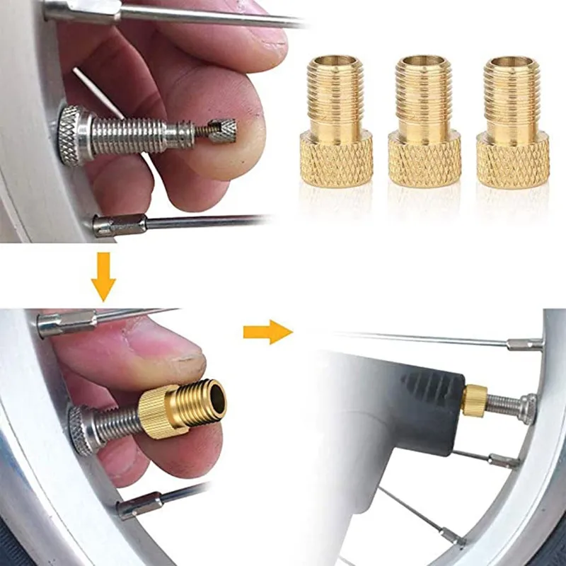 5pcs Fahrradventil Adapter Dv, sv (dunlop, französisch Ventil) Zu Av  (Autoventil) Mit Rin Fahrradzubehör Fahrradventil