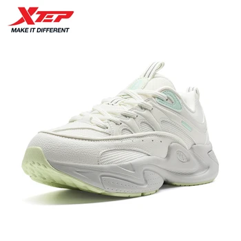 Xtep Casual Shoes For Women Lightweight Rebound Increase Sneakers Retro Versatile Cozy Fuzz Outdoor Shoes 874118320012