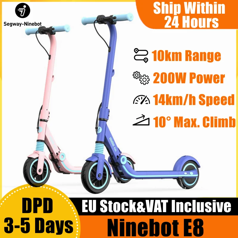 Scooter électrique pliant Ninebot E8 2550mAh 130W pour enfants rose
