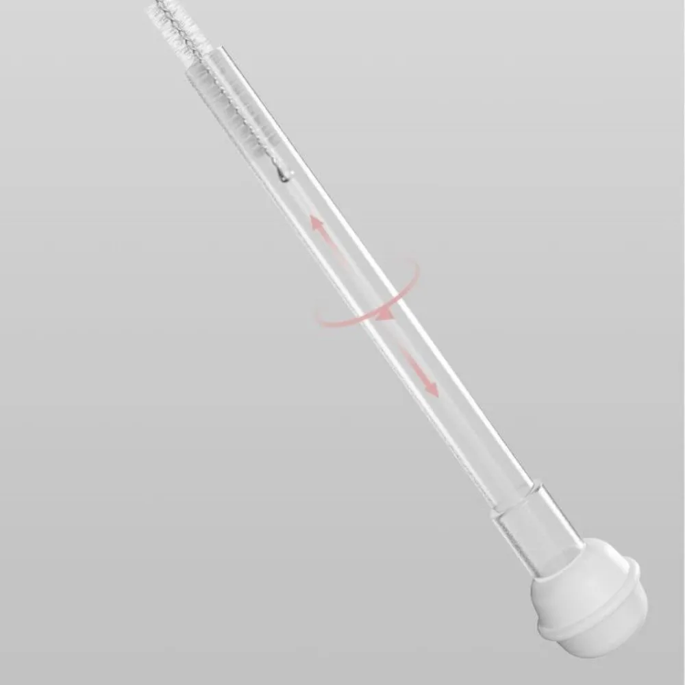 6pcs/set Multi-functional Milk Bottle Cleaning Brush Set Anti-lost Drain Bracket Baby Nipple Brush Kit Eyedropper Brush Silicone