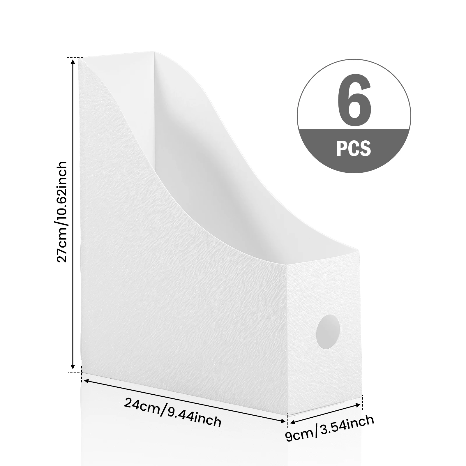 6Pcs File Organizer Vertical File Holder Plastic Office Shelf Desktop Multifunctional Bookshelf Archive Letter Storage Box