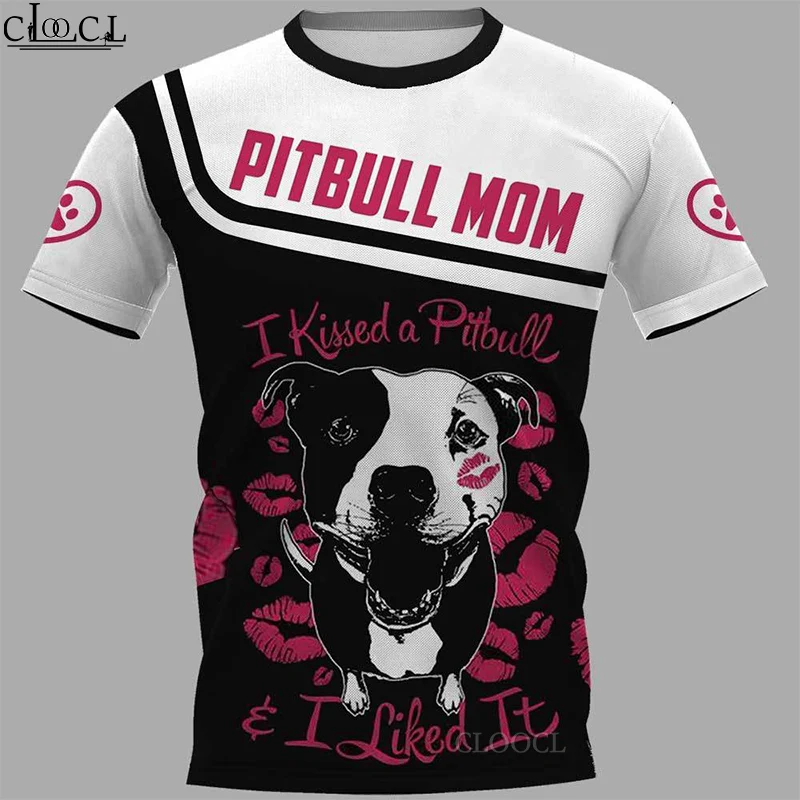 

HX 2021 Newest Popular Pitbull Mom T Shirt 3D Print Men Women Fashion Harajuku Streetwear Tops Clothes Drop Shipping