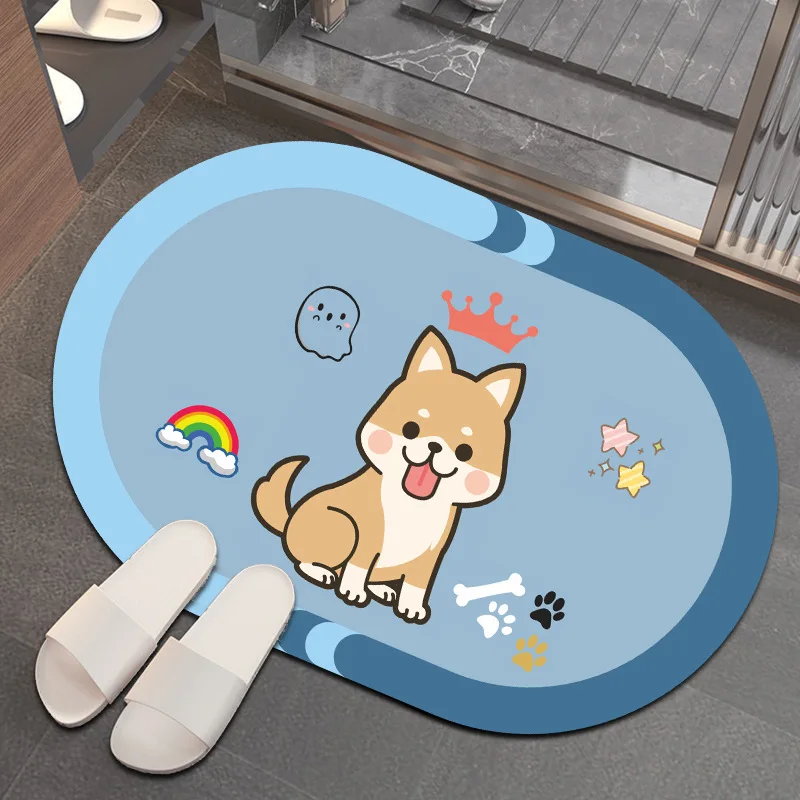 

Cartoon animal crystal velvet floor mat rugs