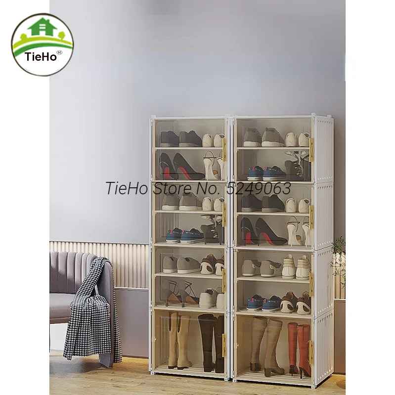 Folding Storage Box Plastic Storage Cabinet Free Installation Cabinet  Clothing Storage Cabinet Shoe Organizer and Storage - AliExpress