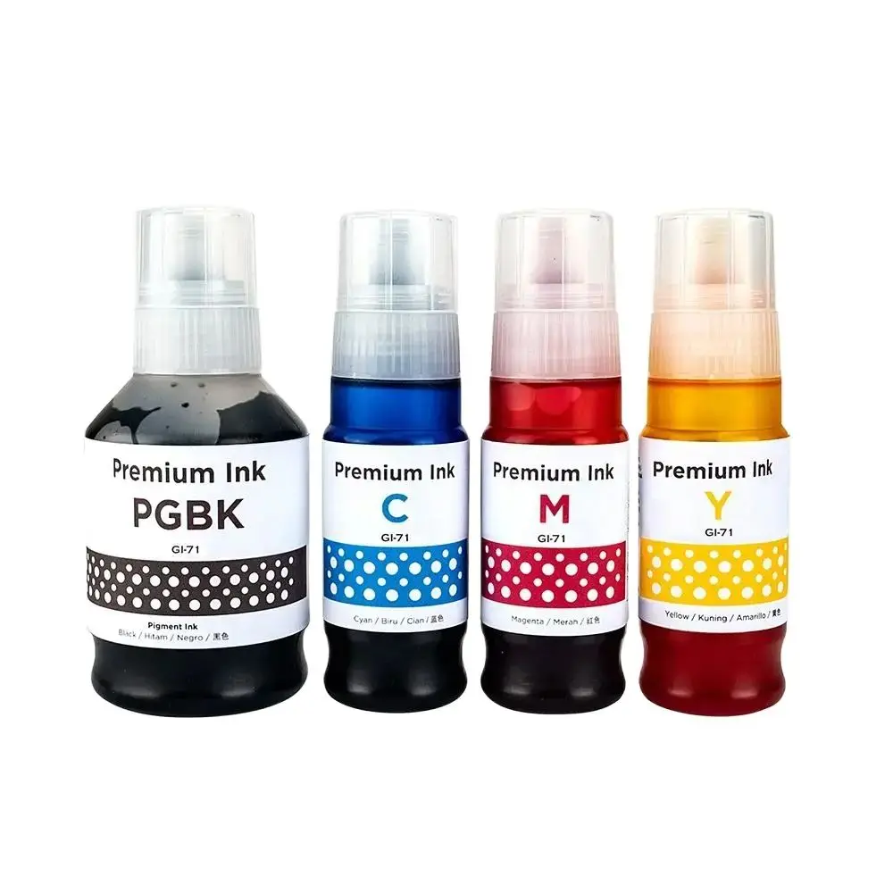 

GI 71 GI71 GI-71 Premium Compatible Color Bulk Water Based Bottle Refill DGT Ink For Canon PIXMA G2020 G3020 Printer