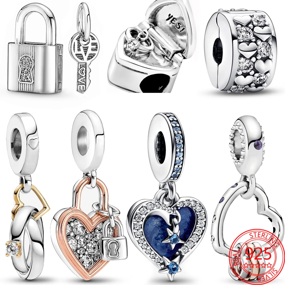 Authentic 925 Sterling Silver Yes! Heart Charm Fit Pandora Bracelet