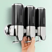 500ml banheiro dispensador de sabão espuma mão desinfetante titular montagem na parede sabão shampoo chuveiro dispensador líquido acessórios do banheiro