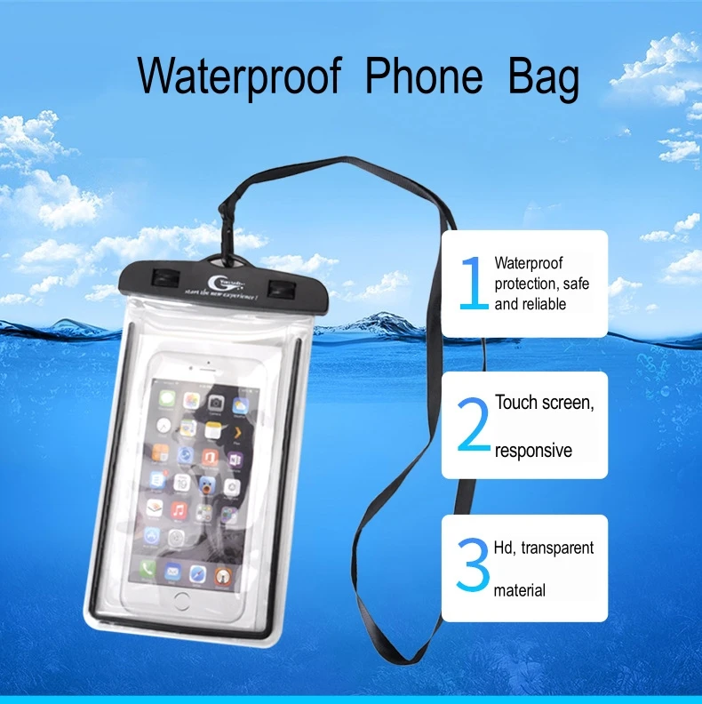 Universal Waterproof Phone Case Water Proof Bag Swim Cover Mobile Cover Pouch Bag Case UnderWater Dry Bag Touch Case Cover waterproof phone cases underwater swim bag dry air bags universal pouch for smartphone 23x11cm swimming pool accessories