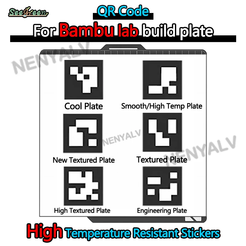 For-Bambu-lab-X1C-Build-Plate-QR-CODE-Replacement-Bambulab-QR-code ...