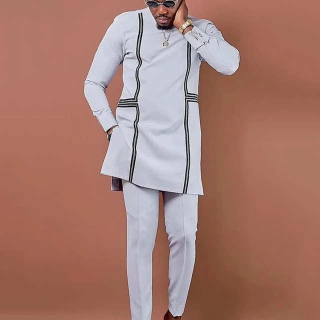 Deji Long Sleeve Dashiki Outfit - Image 3