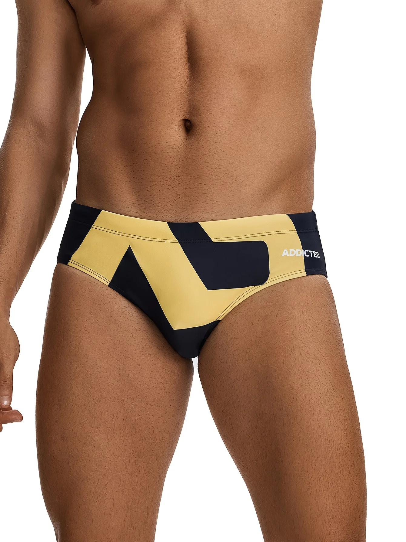 Swim Trunks Mens Swimsuit Men's Patterned Drawstring Triangle Underwear
