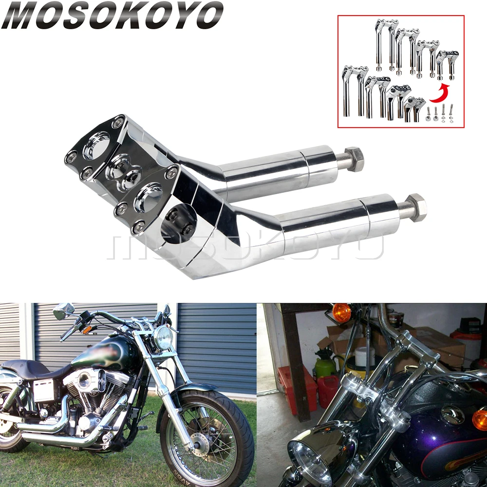 the daily low price 1" Chrome Handlebar Riser Fits Harley Dyna Softail