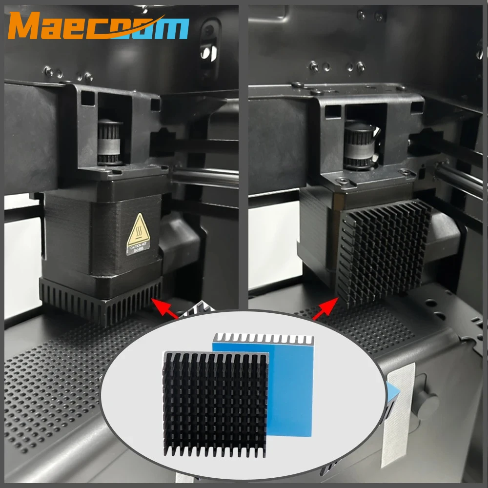 2/4pcs 3D 프린터 알루미늄 모터 방열판 압출 열 방출 Nema17 42 스테퍼 모터 Ender 3 용 전자 방열판