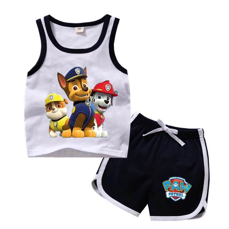 Summer Children Boy Girl PAW Patrol Clothing Sets Child T Shirts +Short Pants 2pcs Baby Girls Hello Kitty T-Shirts Shorts Set designer clothing sets