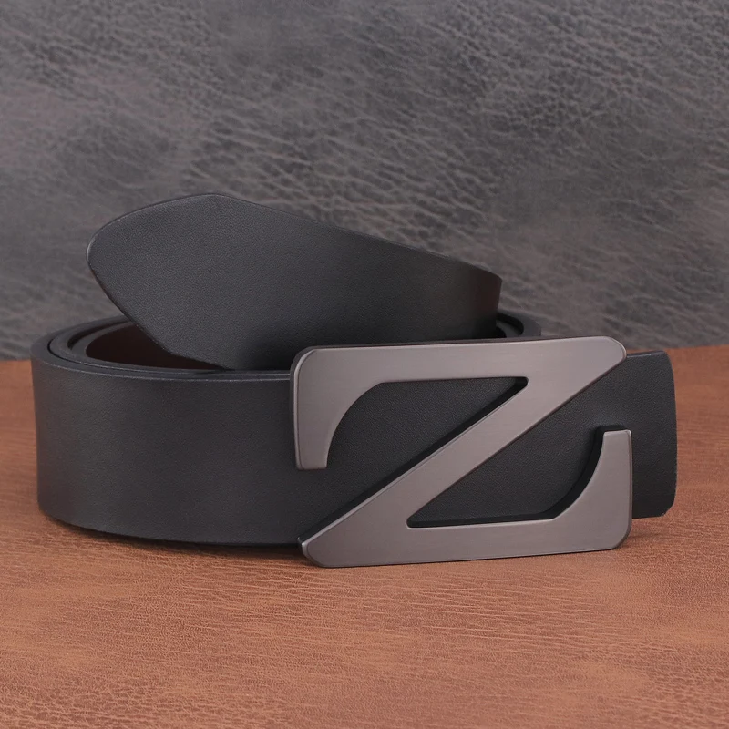 2023 Men Designer Fashion Z Letter Belt Luxury Famous Brand Black Mens Belts leisure Fancy Vintage Jeans Waist Belt High Quality