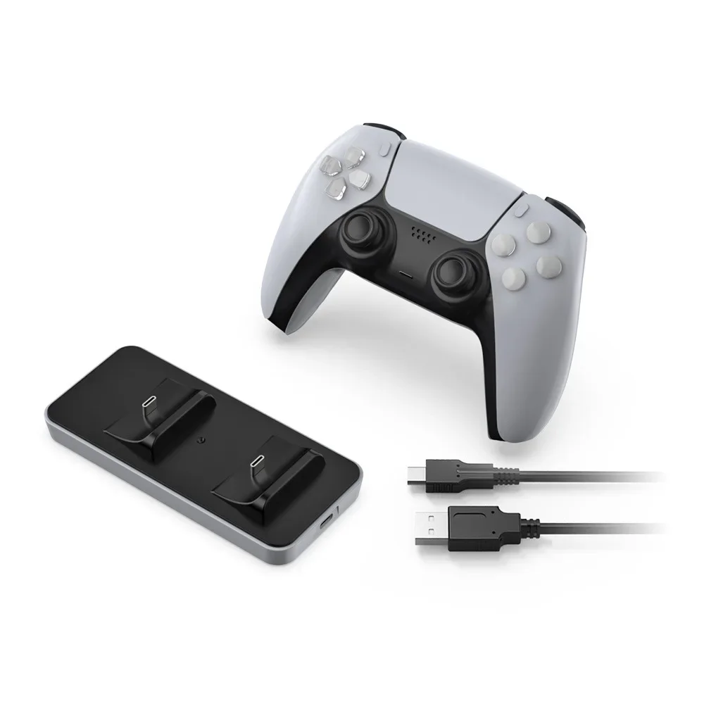 DOBE TP5-0591 Dual Controller Charger Holder Stand Type-C Fast Charging Dock Station with Charging Cable for Wireless Gamepad