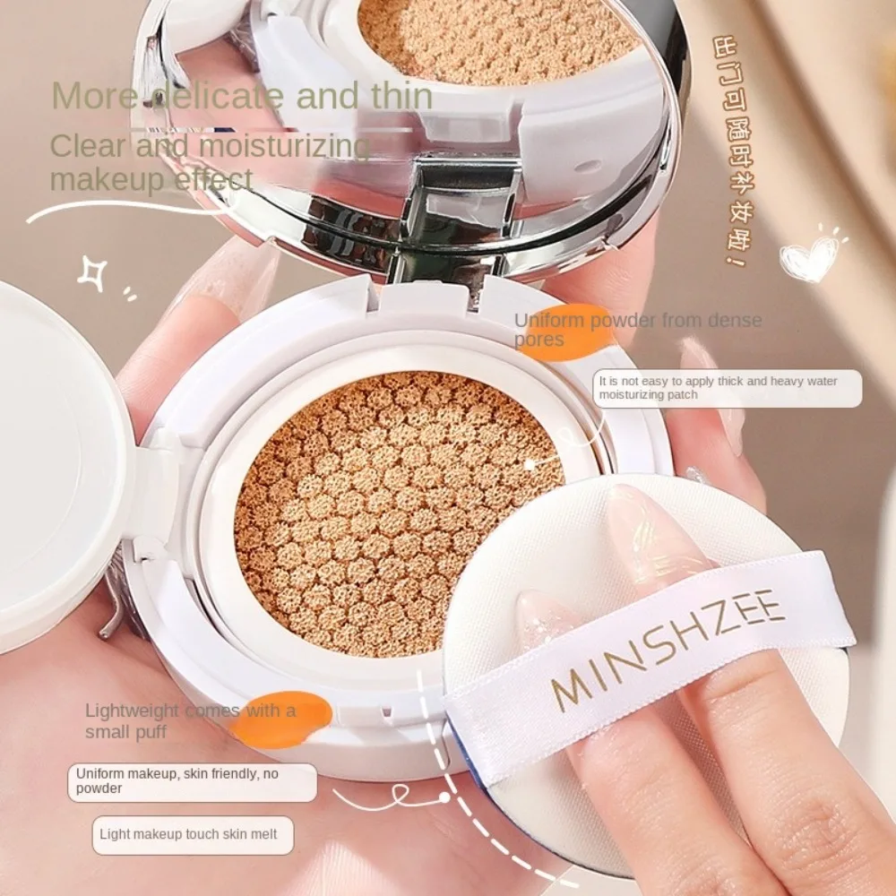 New Moisturizing Concealer Waterproof Light Natural Air Cushion Foundation Cream Brightening High Coverage Base Makeup Cosmetics