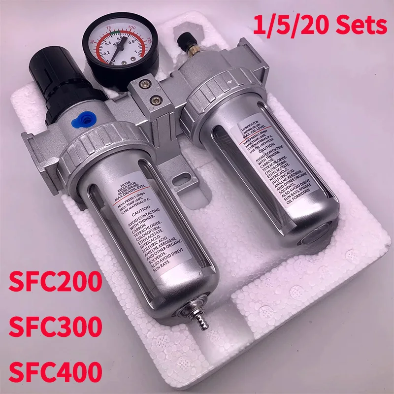 

SFC200 1/4" SFC400 1/2" SFC300 3/8 Air Filter Regulator Oil Water Separator Trap Regulator Valve For Compressor Pneumatic Parts