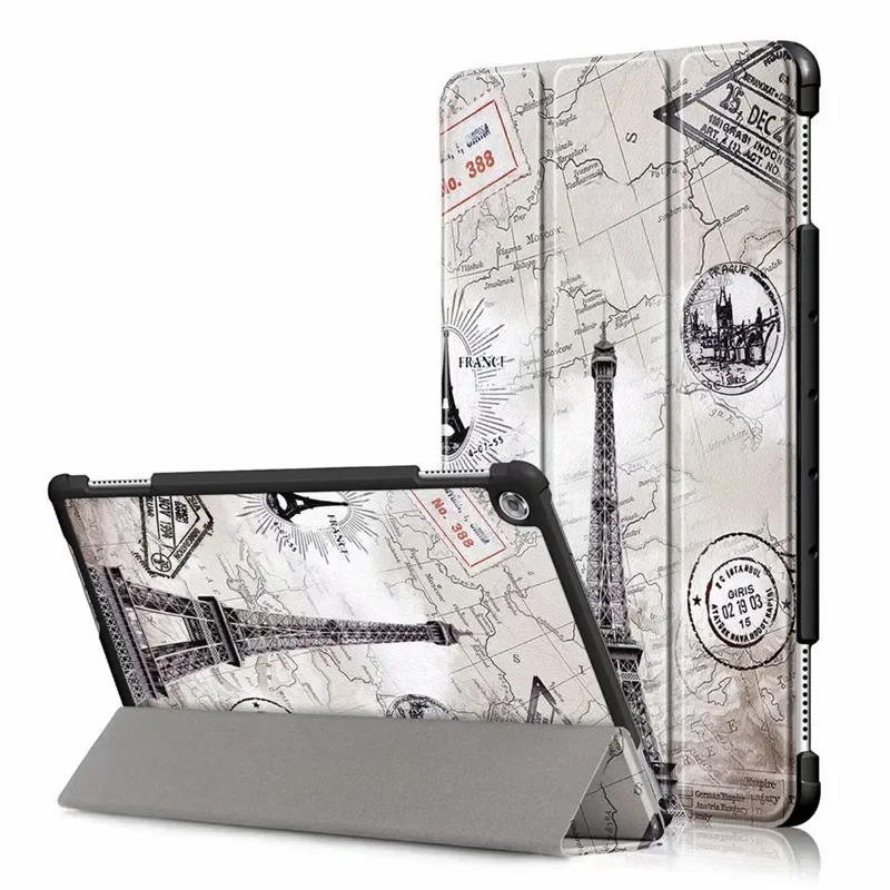 Ultra Slim PU Leather Stand Case with Film and Pen for Huawei MediaPad M5 Lite Tablets