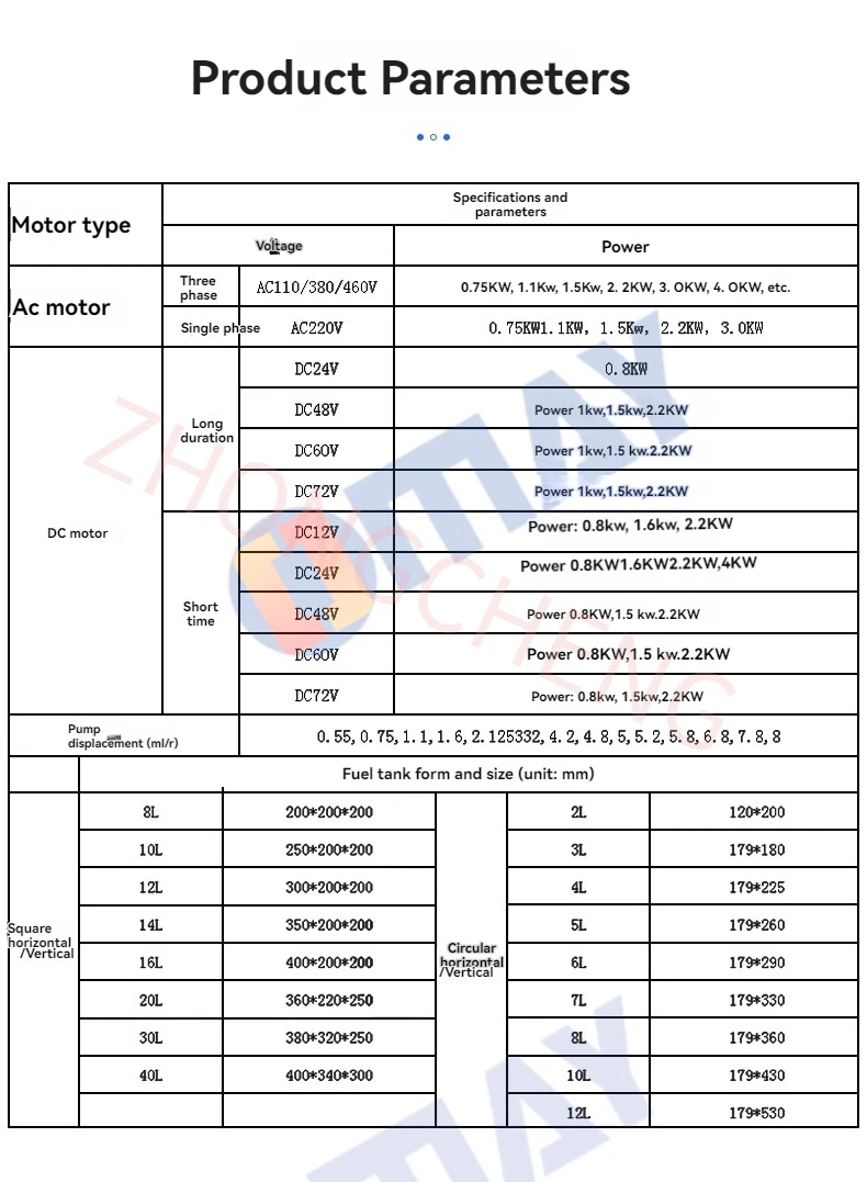 Exchange A Set of Bidirectional Hydraulic Power Units AC380V/220V Hydraulic Stat