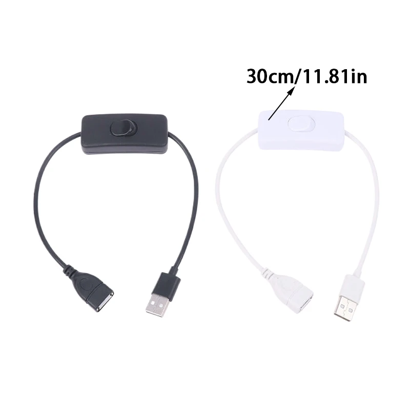 1pc USB Switch Extension Cable Support Data Transmit And Power Supply With On/Off Power Switch For LED Strips, USB Devices