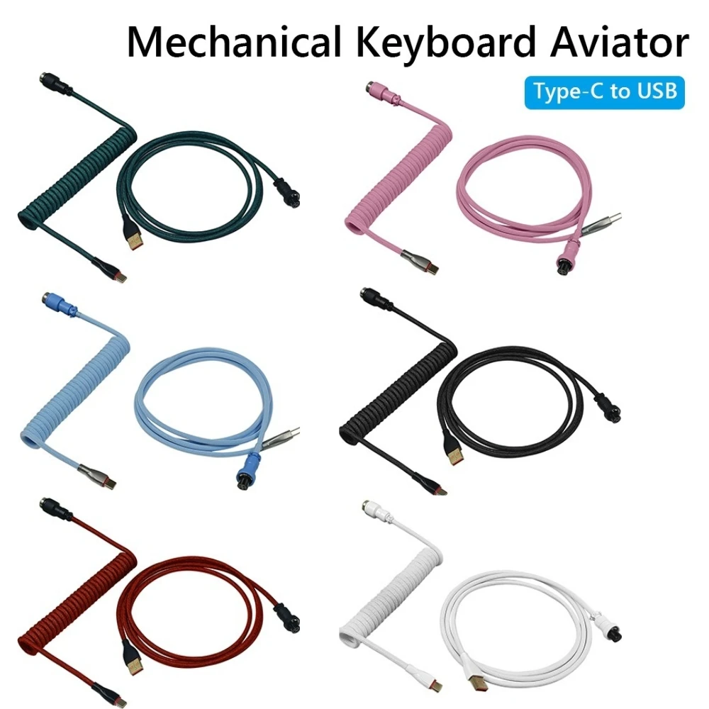 CoiledcabletypeCMechanicalkeyboardwireUSBkeyboardcable