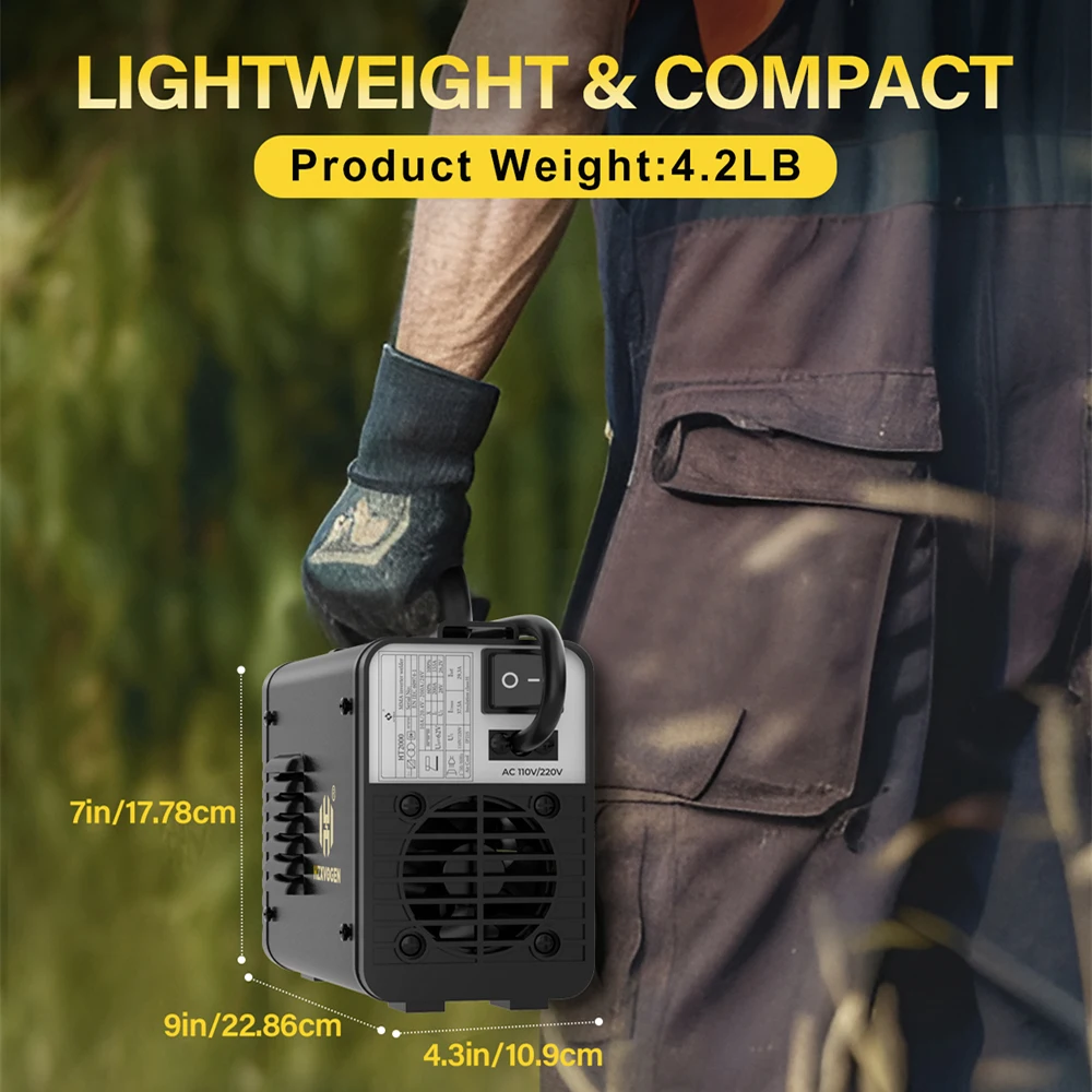 HZXVOGEN 200A 2 in 1 Mini Portable Welding Machine Stick ARC MMA LIFT TIG Welder Machine Digital Display Hot Start for Home DIY 2