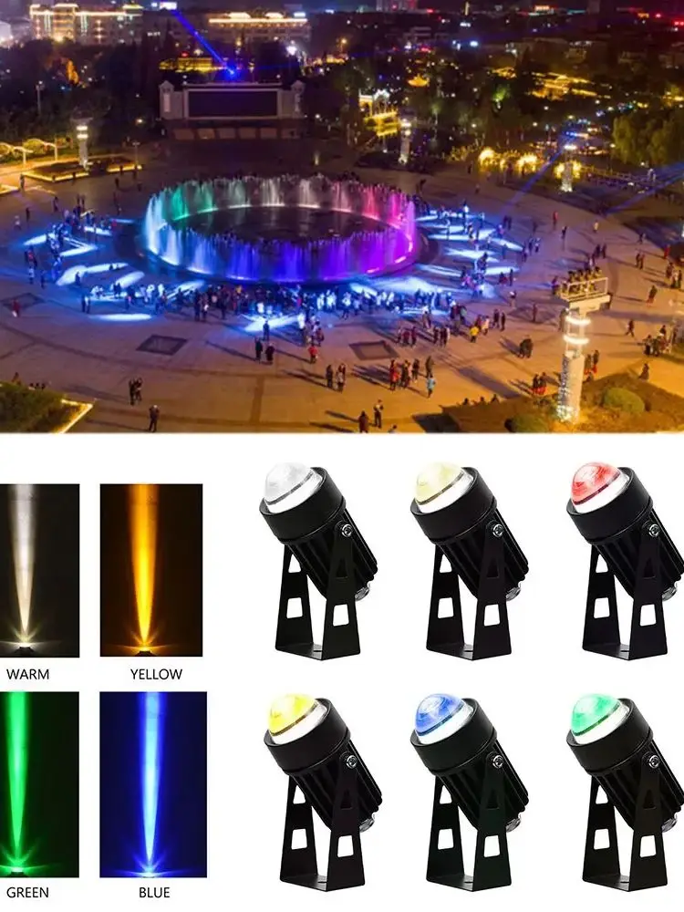 Outdoor IP65 Waterproof LED Wall Spotlights 9W 20W Landscape Lighting AC220V110V Red Green Blue RGB Spotlights a Beam of Light 6