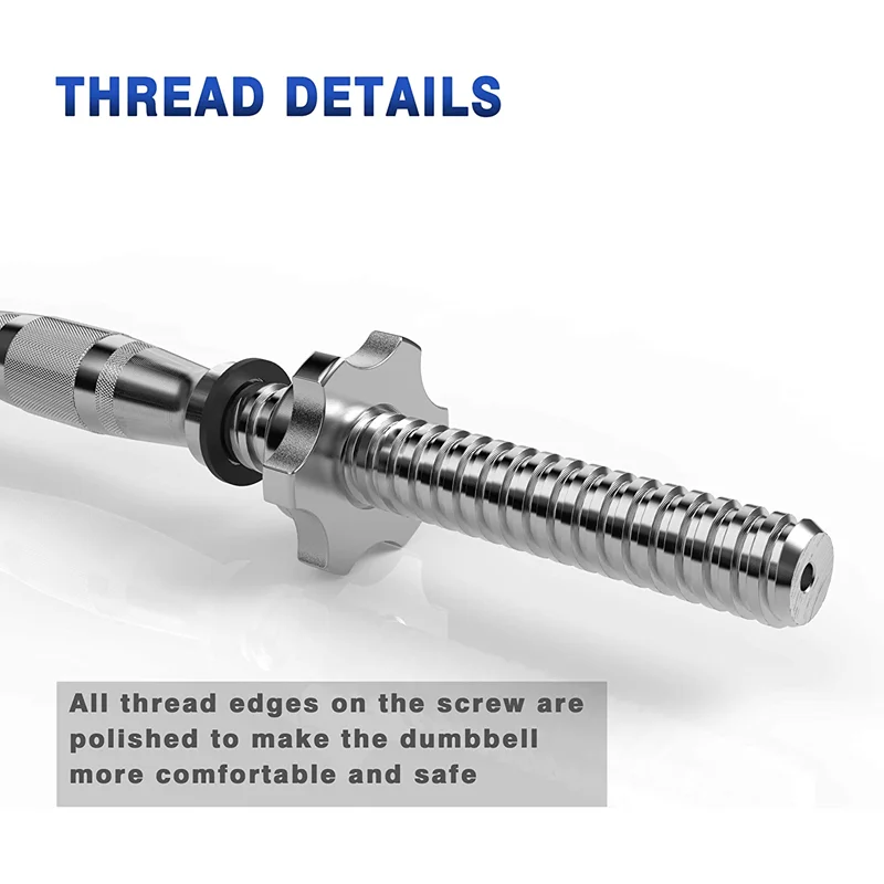Threaded Dumbbell Handles Adjustable Dumbbell Bar Handles 1 Inch Standard Weight Plate Weightlifting Accessories 300lbs