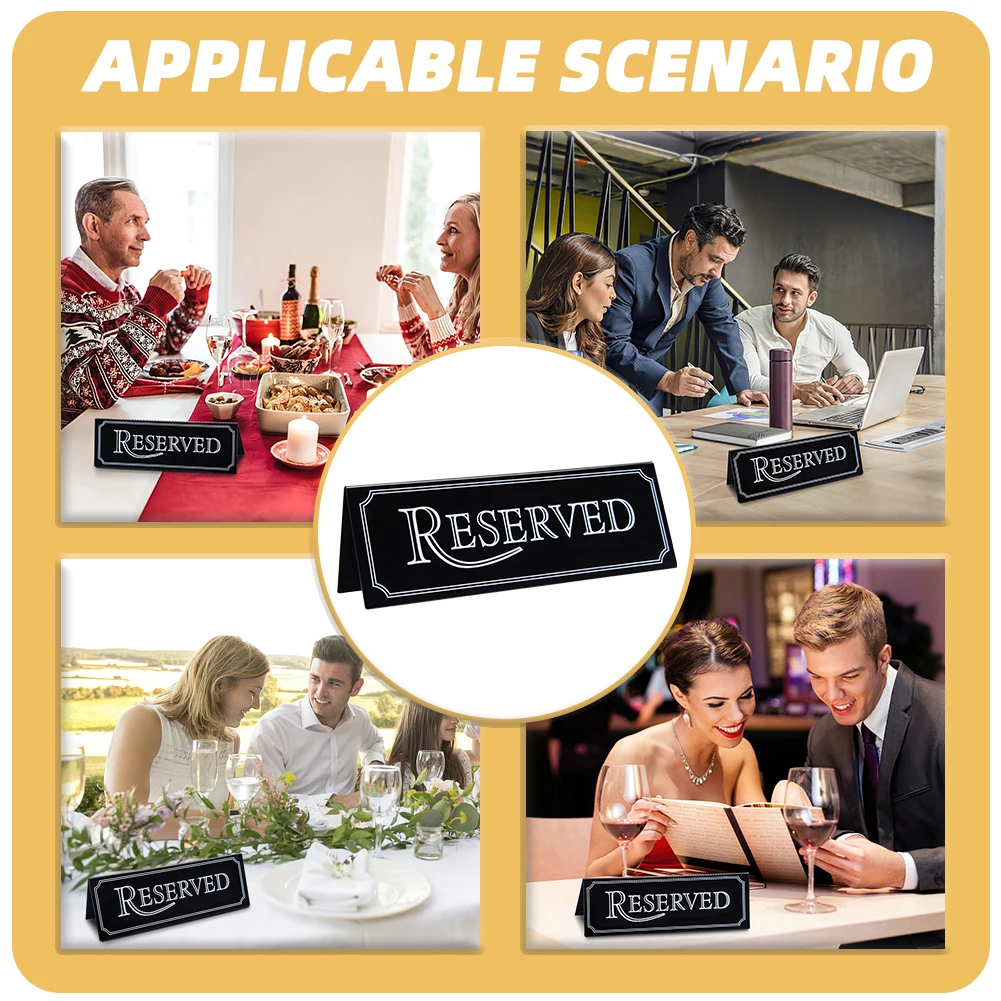 6pcs Acrylic Table Card Sign Hotel Restaurant Reserved Table Signs Reminder Sign for Wedding Birthday Party Dropship acrylic party decorations