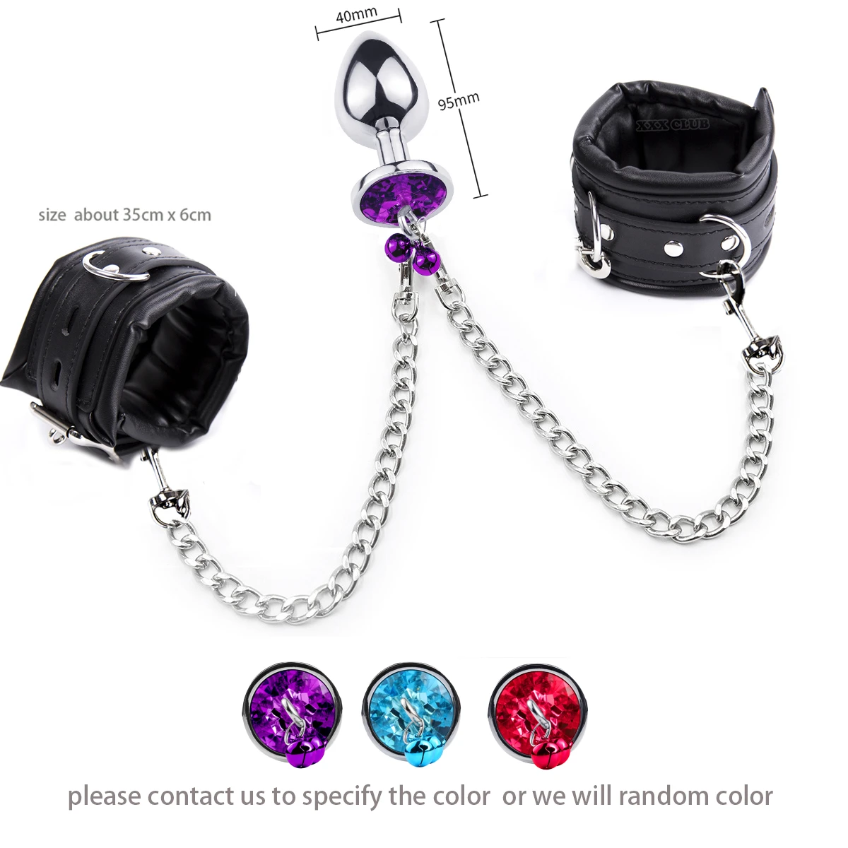 Thierry High-quality Anal Plug to Wrist Bondage Kit Bdsm Restraints Fetish Handcuffs Adult Games Product Sex Toys for Women