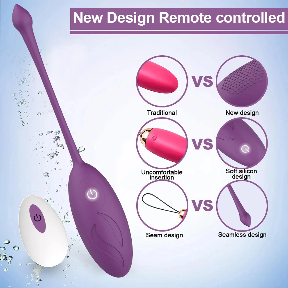 Remote Control Vibrating Egg G Spot Simulator Vagina Kegel Trainer_voghion.com