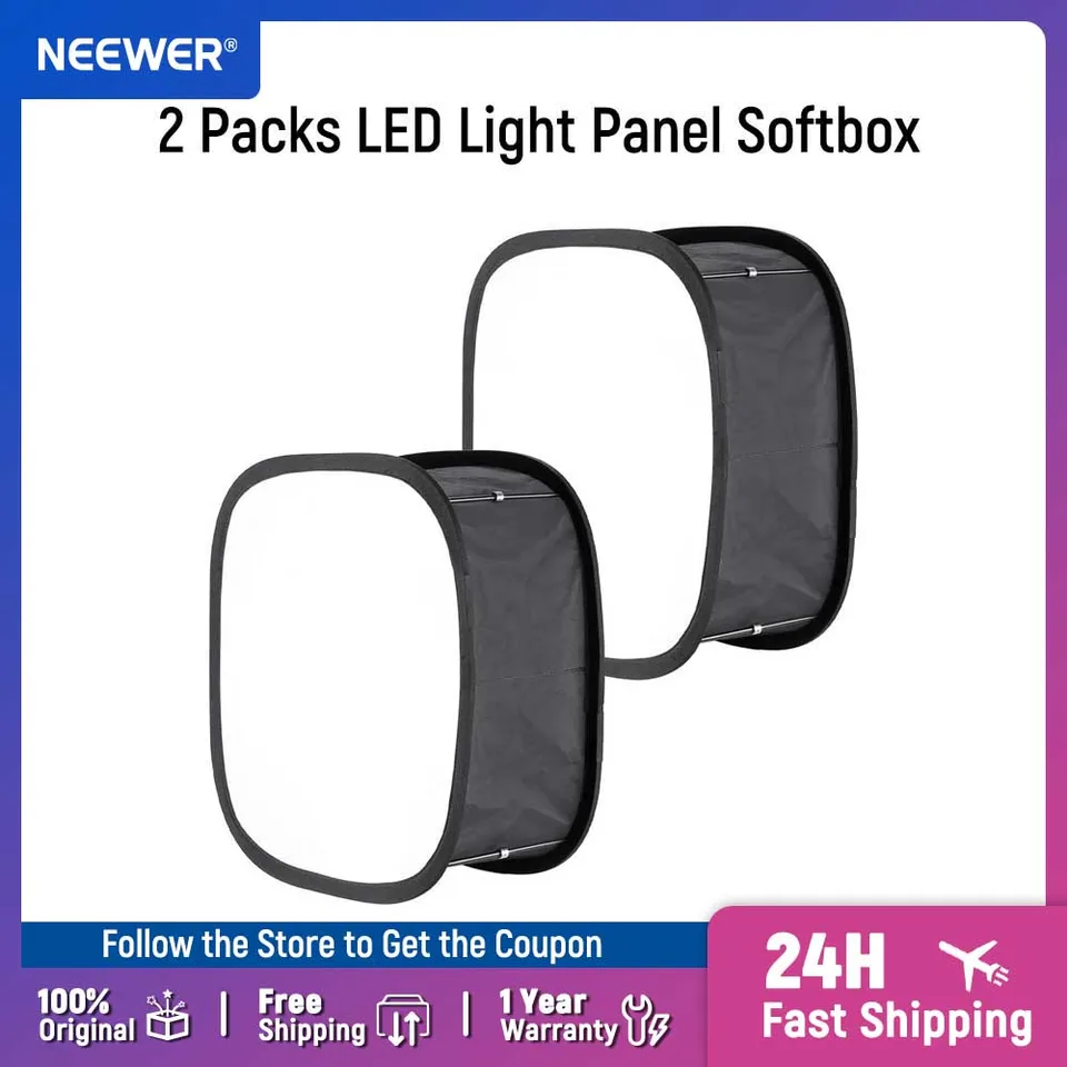 NEEWER 2 stuks 660 Pro RGB LED-paneel-videolamp met App Control houder, tweekleurig videoverlichting voor gaming/streaming/zoom/YouTube/Webex/ fotografie