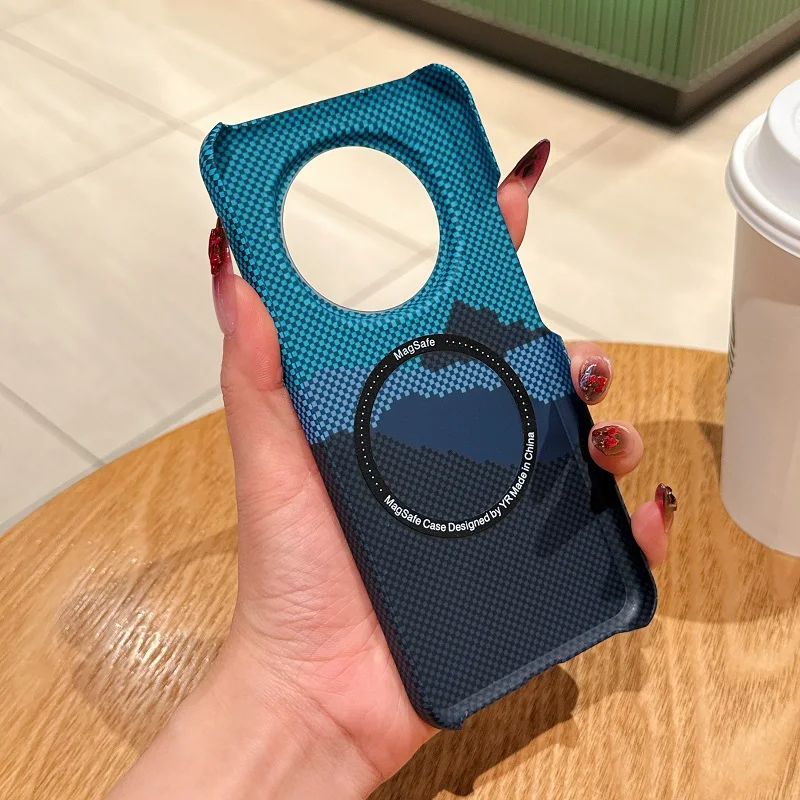 Carbon Fiber Patterned Magnetic Shockproof Case - High Quality Back Cover