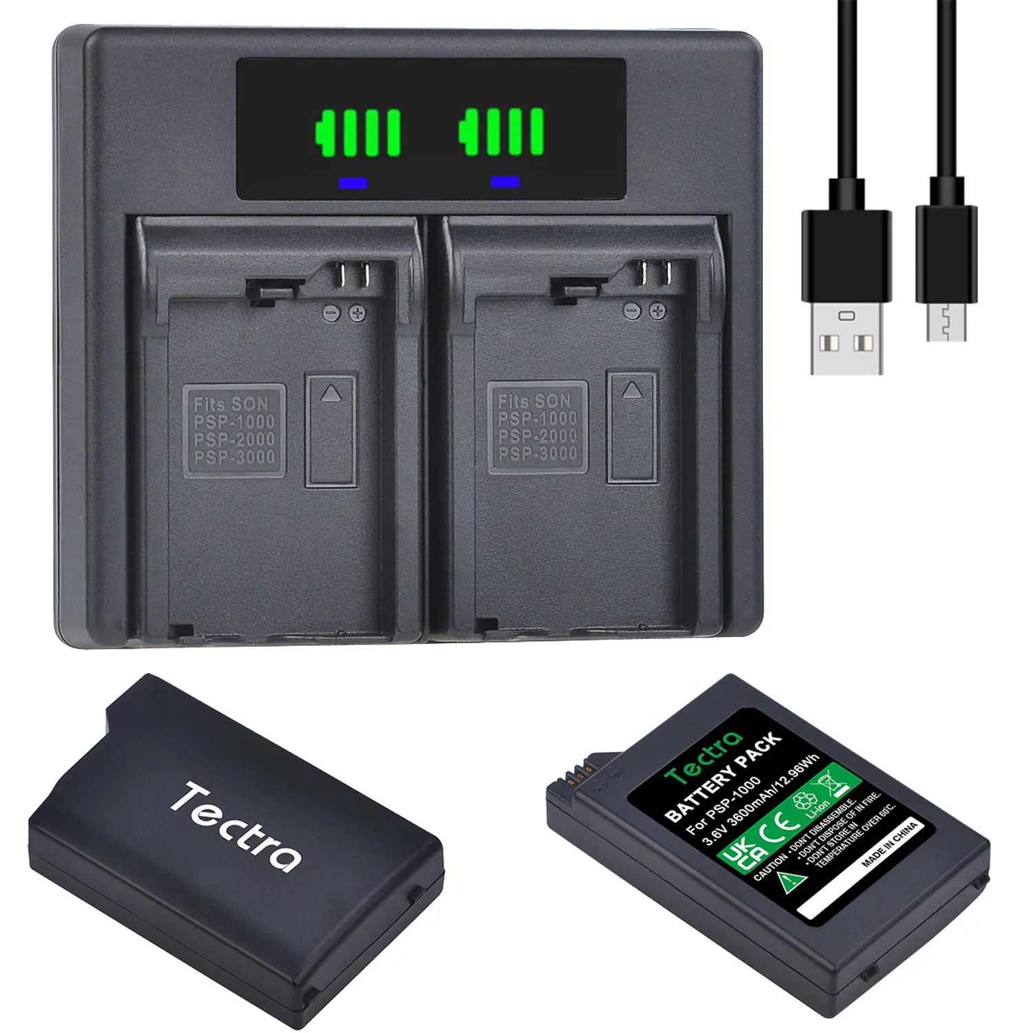 Sony PlayStation 휴대용 콘솔 게임패드용 리튬 충전식 배터리 팩, 충전기, PSP-1001 PSP-1000 PSP1000, 3600mAh, 3.6V 