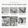 5 Piece Dining Table Set Modern Kitchen Table Leather Chairs Ergonomic Design Sturdy Durable Easy Clean Space Saving Versatile 5