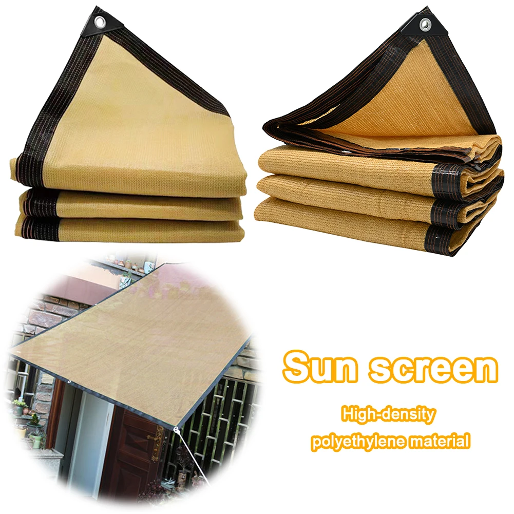 1-5m Sunshade Net Rectangle HDPE Shade Trap with Grommets Shade Canopy Mesh for Patio Lawn Garden Pergola Plants Greenhouse