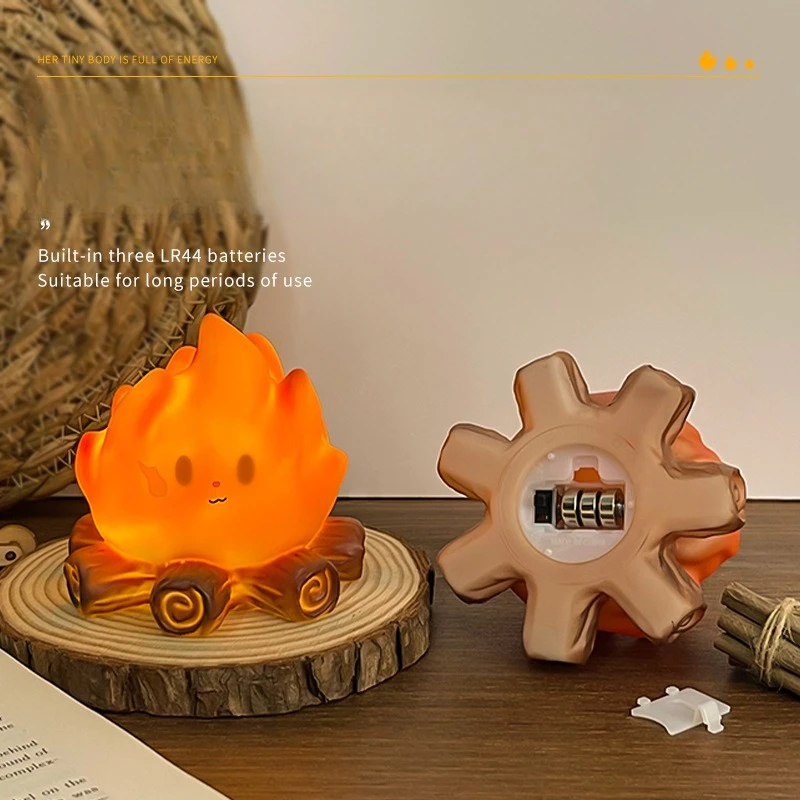 Christmas Bonfire Night Light LED Electronic Candle Light Decorative Atmosphere Light Children's Festival Gift Accessories