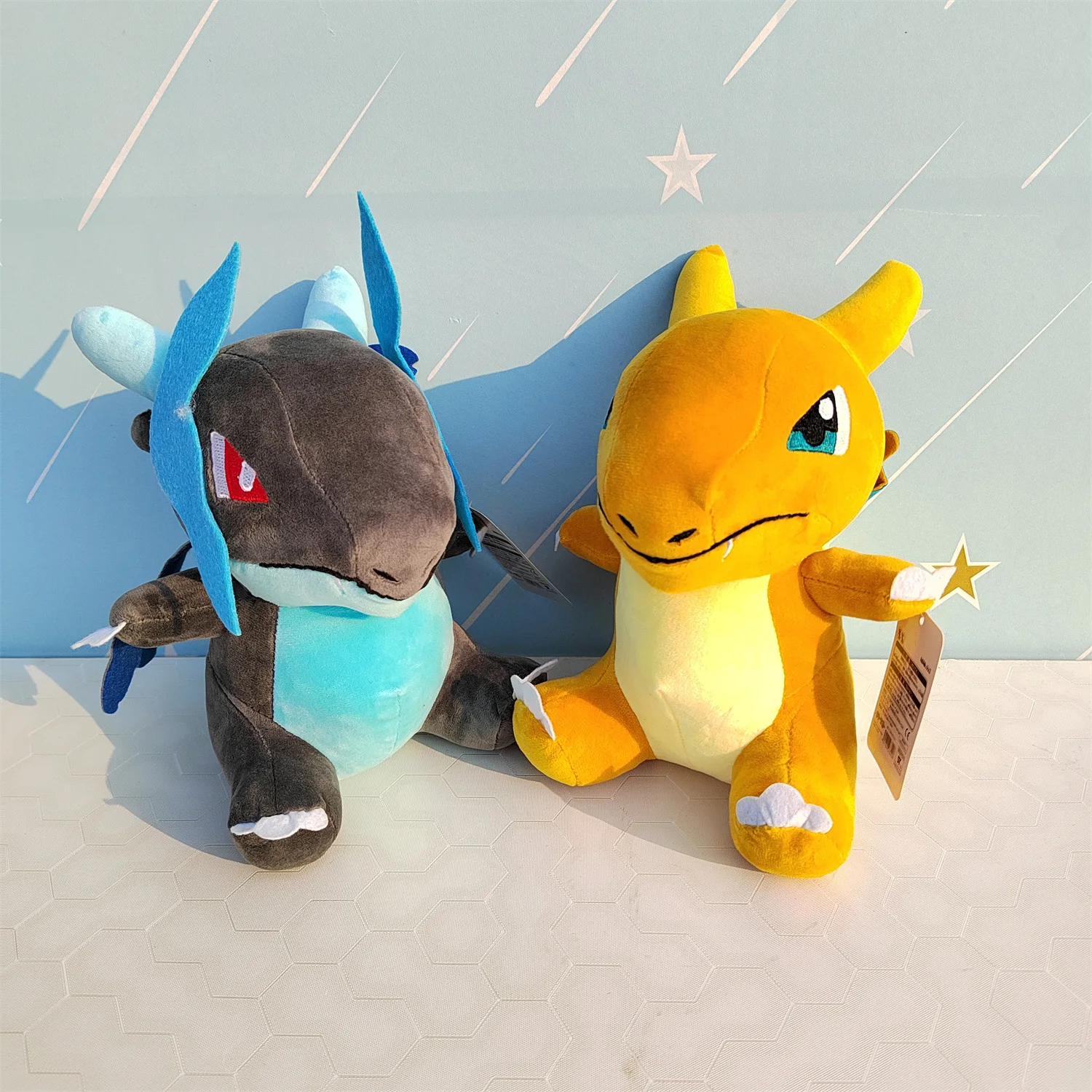 10pcs/set Pokemon Mega Charizard Plush Toys Mega Evolution X&Y Charizard  Plush 28cm Doll Soft Stuffed Animals Doll Gift for Kids