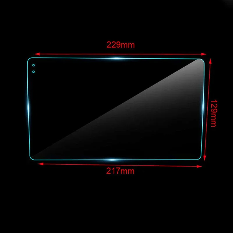 229*129*217mm Tempered Glass Protective Film Sticker for 9 10 Inch Radio Stereo DVD Touch Full LCD Screen for TEYES CC2 CC3 Car tempered glass protective film