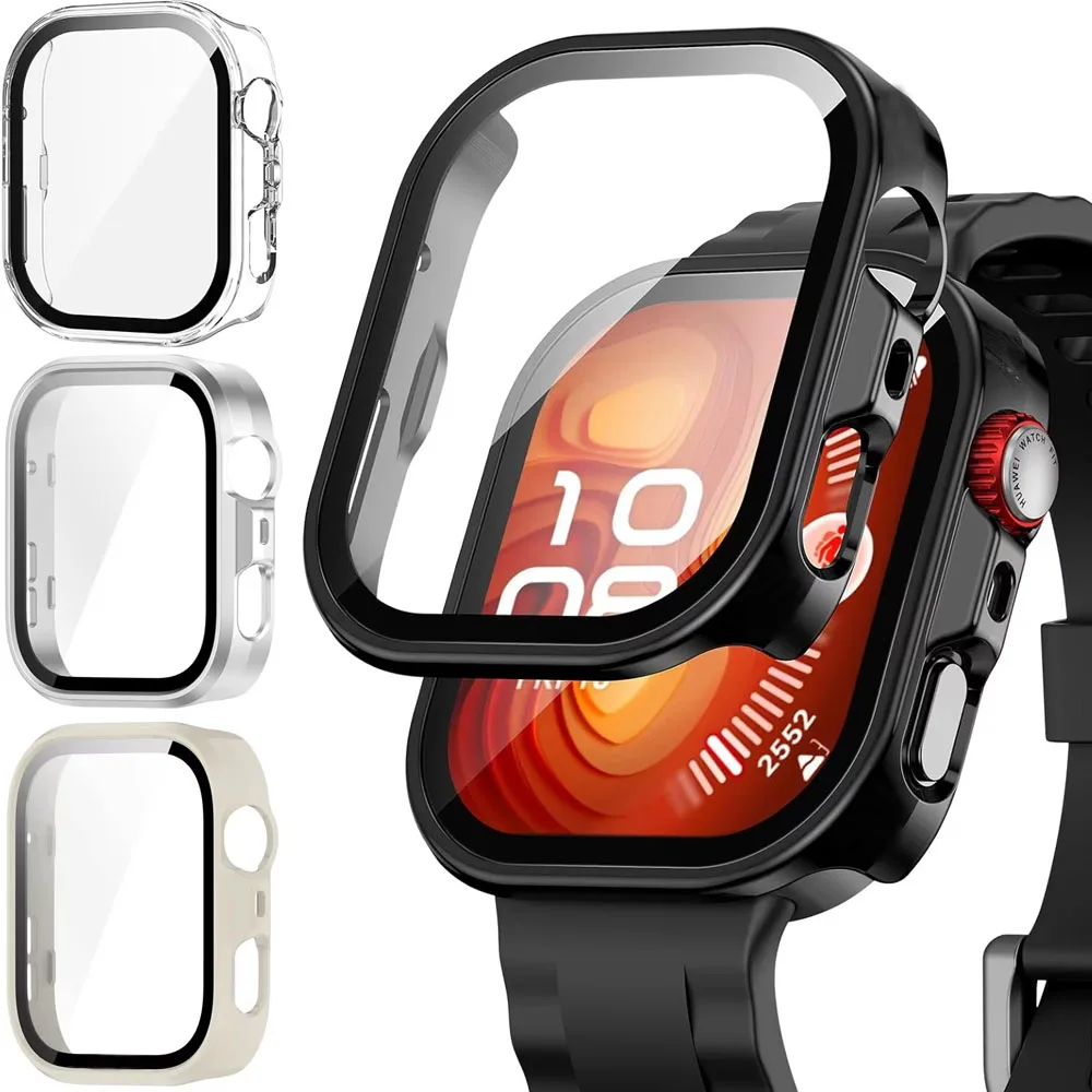 Huawei Watch Fit Protective Case with Screen Glass Protector | Anti-Scratch Bumper Cover