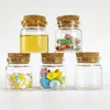 50PC 20ml Min Cute Glass Bottles with Corks Small Glass Jars Vials Gift Bottles Factory Wholesale 37x40x27mm 2