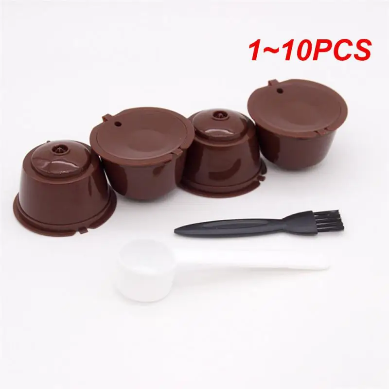 Reusable Coffee Capsule Filter Cup for Nescafe Dolce Gusto Refillable Caps Spoon Brush Filter Baskets Pod Soft Taste