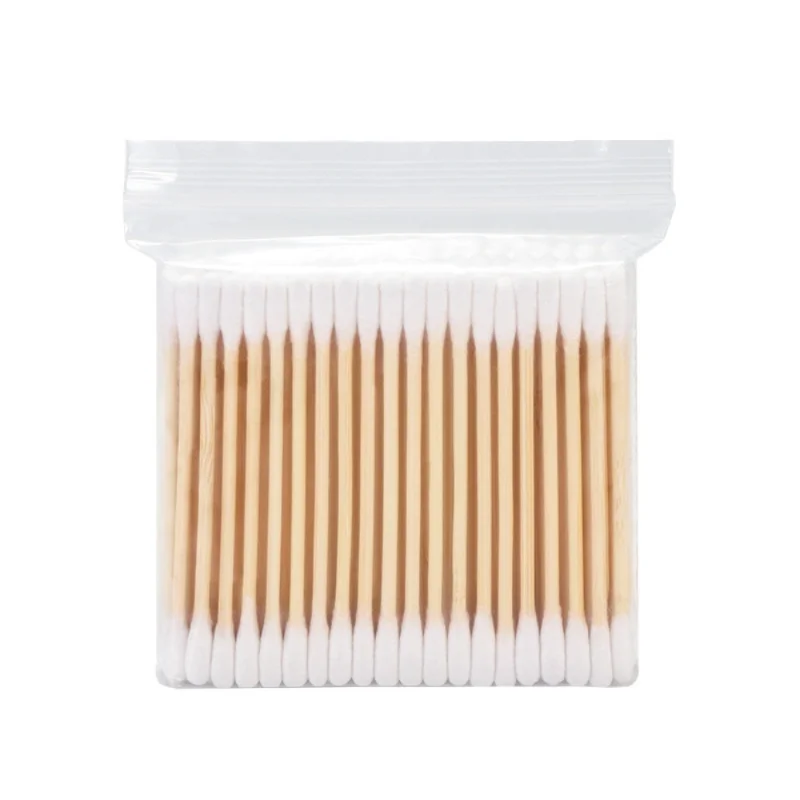 100/500Pcs Cotton Swab Wooden Cotton Sticks Double-Tipped Cotton Bud Chlorine-Free Hypoallergenic Cotton Swab Makeup Tools 6