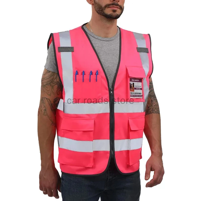 Reflective Safety Vest Motorcycle Jacket For Men Woman