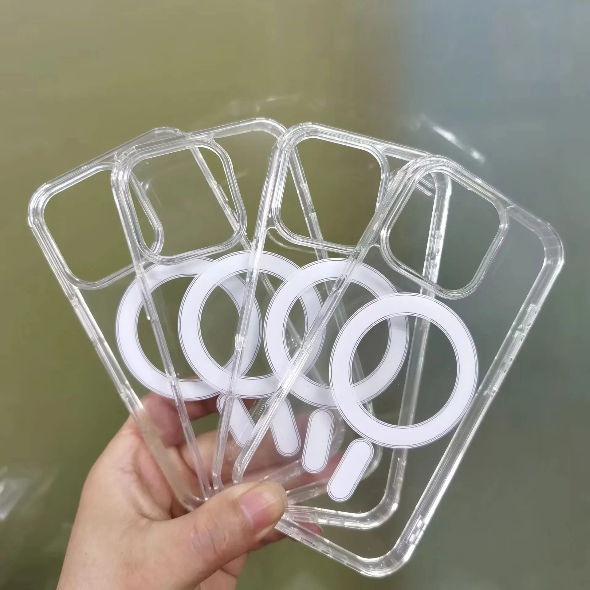 Sleek Transparent MagSafe Shockproof Case with Magnetic Charging Feature